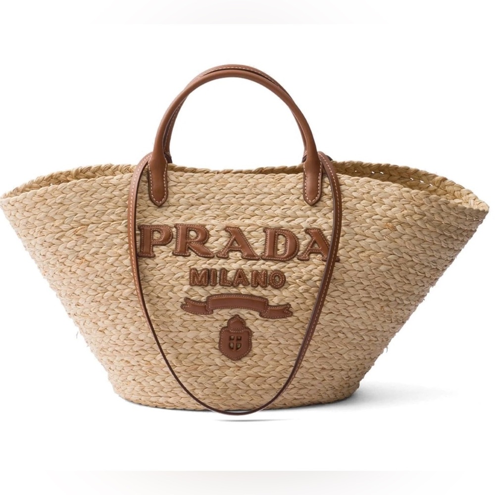❌❌SOLD! New Prada Large Raffia Tote Bag - Picture 1 of 4